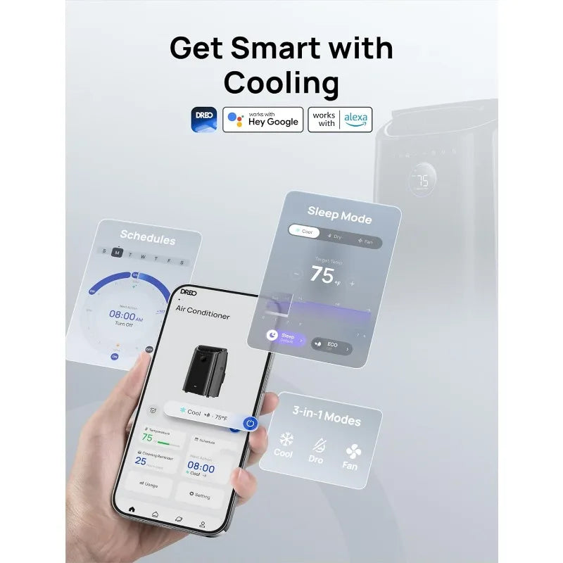 WhisperCool 12,000 BTU Portable AC (Drainage-Free)