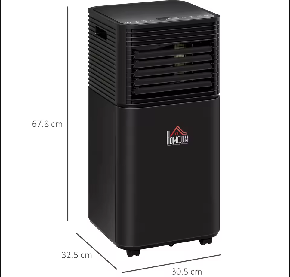 PureCool 7,000 BTU Portable Air Conditioner (Black)