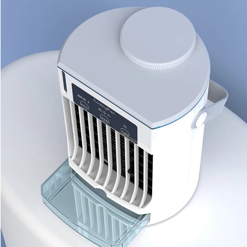 Mini Conditioner Air Cooler Water Cooling Fan Air Conditioning Night Light Mobile Portable Conditioner Electric Fan